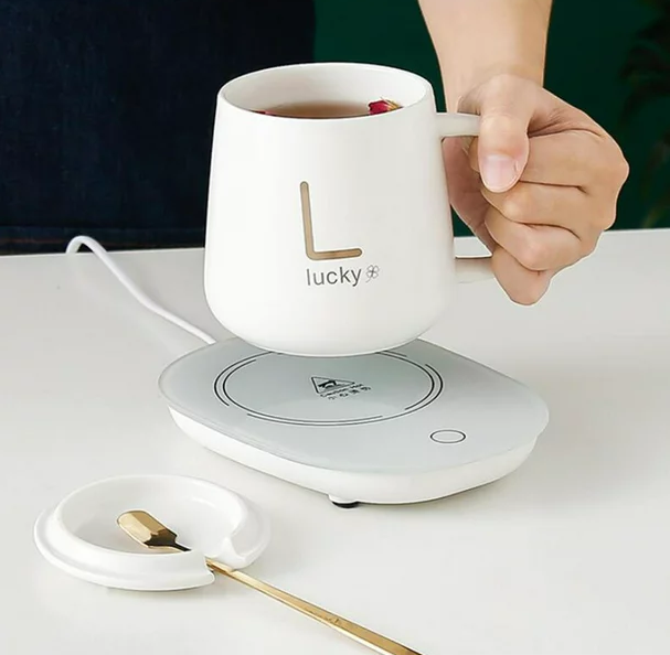 Taza Cerámica con Calentador